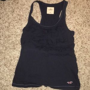 Ruffled navy tank